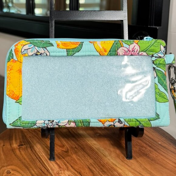 Vera Bradley Lemon Grove RFID Tech Wristlet NWT  -  Travel Wallet / Clutch - Picture 4 of 7